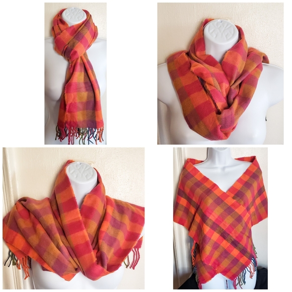 NEW!!! Multicolor Plaid Scarf - Picture 3 of 10
